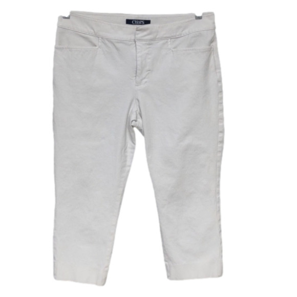 Chaps White Denim Capris, size 6 - Picture 2 of 9